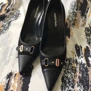 Ramon Tenza Black Suede Pumps